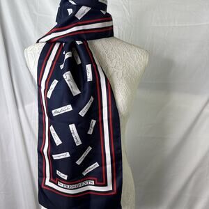 Presidents Signatures Bicentennial Patriot Scarf Red White Blue Italy  10" x 54"